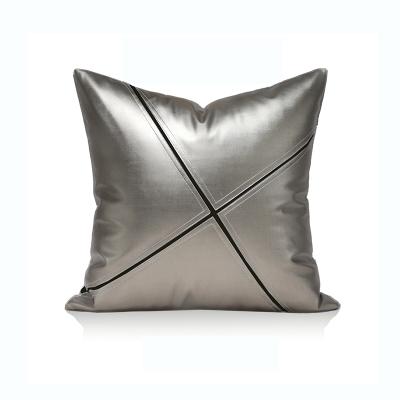 China Dot Design Square Tile Case Folded Home Decor Gold Leatherette Cushion Cover for sale