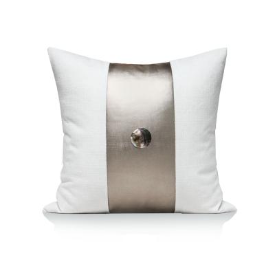 China White Gold Folded Shell Design Square Throw Pillow Case Home Decor Chenille Cushion Cover for sale