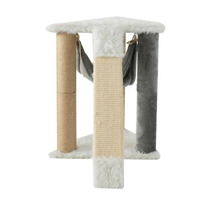 China Sustainable Cat Trees Japanese Wholesale Funny Cat Tree With Hammock For Small Cat for sale