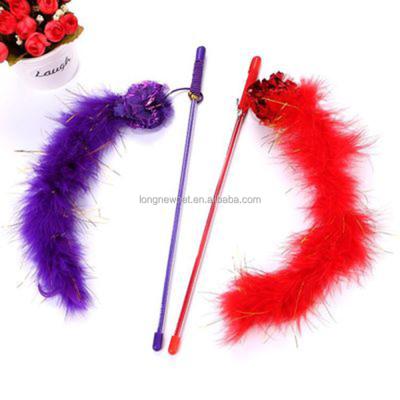 China New Viable Pet Toy Cat Toy Funny Cat With Ball And Feather For Pet Cat Wholesale Toy for sale