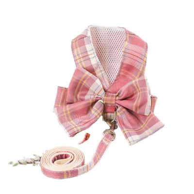 China Wholesale Soft Cute Padded Pet Harness Bow Tie Dog Skirt Pet Rope Leash Princess for sale