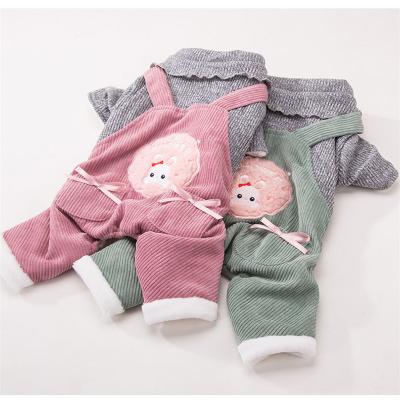 China Winter Sustainable Wholesale Cute Pet Clothes 4 Legs Pet Overalls For Puppies Warm Pet Coat for sale