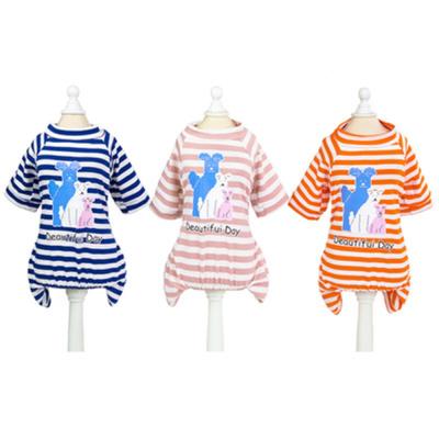 China Sustainable Dog Pajamas Small Puppy Clothes Soft Cotton Summer Pet Clothes Dog Jumpsuit for sale