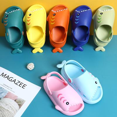 China Flat 2021 New Latest Design Summer Cartoon Pattern Eva Kids Clog Shoes for sale