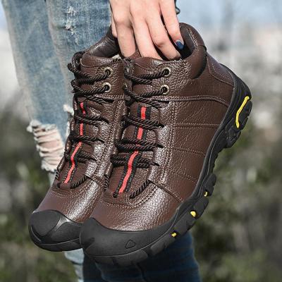 China New PU Sneakers Hiking Shoes Men Outdoor Fishing Trekking Shoes Tourism Camping Sports Hunting Men Leather Waterproof Hiking Shoes for sale