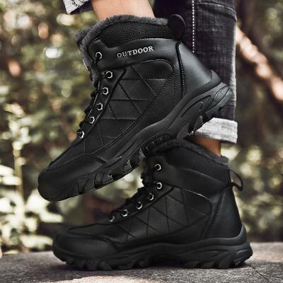 China 2021 New Style PVC Men's Snow Rain Boots Women Warm Rise Waterproof Outdoor Shoes for sale