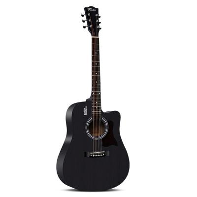 China Acoustic Guitars RP Guitar Neck Shape D 40 Inch Modern Barrel Type Black Lacquer Matte Acoustic Guitar for sale