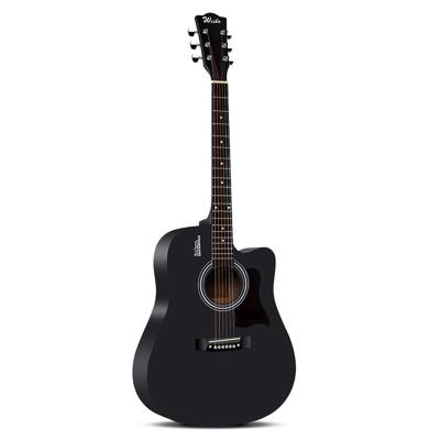 China RP Guitar Acoustic Guitars Hot Sales Black Adjustable String Acoustic Guitars 1090*500*185*160mm 41 Inch Neck for sale