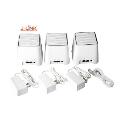 China Home Indoor Gigabit 11AX Mesh Wifi Router System 3 Units Beamforming Ultra-Fast Wireless MU-MIMO Wifi 6 Mesh Router for sale