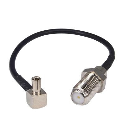 China Antenna FK to TS9JW F Female to Male TS9 Connector Splitter Combiner Right Angle Pigtail Cable RG174 Coaxial Cable 20CM for sale