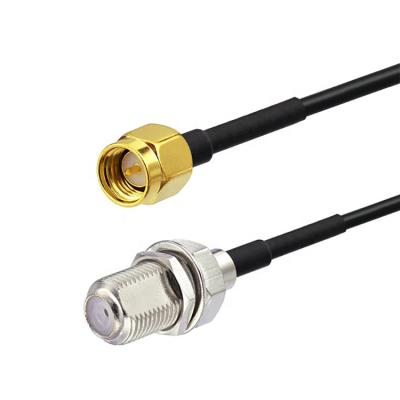 China Antenna RF Cable F Female To SMA Male To Female Straight Cable RF Coaxial F Pigtail RG174 Jumper Cable Assembly for sale