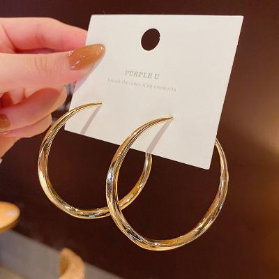 China Romantic Gold Hoop Earrings Women 14K Gold Plated Hoops 925 Hoop Earrings for sale