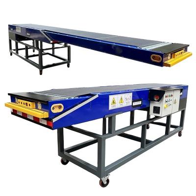 China Heat Resistant Factory Wholesale Extendable Service Warehouse Truck Unloading Loading Portable Retractable Telescopic Belt Conveyor for sale