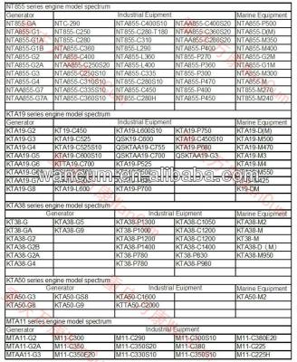 China Marine Cummins NTAA855 Diesel Engine Manual 3166115 for sale