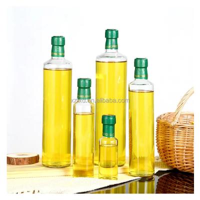 China Food Factory Outlet 100ml 250ml 500ml 750ml 1000ml Capping Cylindrical Oil Packaging Olive Oil Glass Bottles for sale