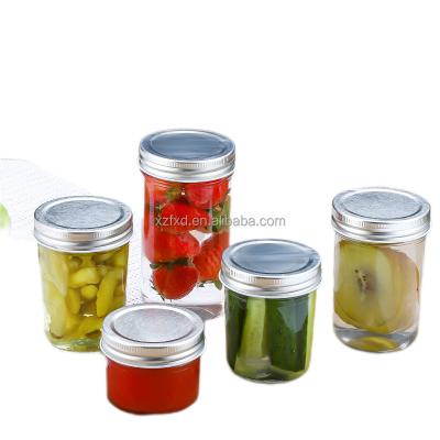 China Food factory outlet 350ml 400ml 500ml 650ml 730ml candy candy salad kimchi canned fruit glass sealed jar for sale