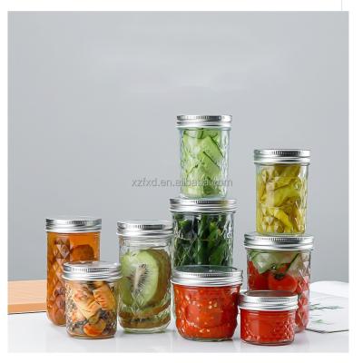 China Hot Item 100ml 200ml 300ml 500ml Honey Can Canned Food Mason's Food Canned Caviar Vegetable Glass Jar for sale