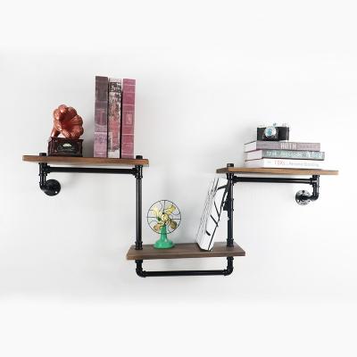 China Minimalist Industrial Wall Mount Shelf Wall Mounted Shelf Nightclub Bar Rack Storage Tube Shelf for sale