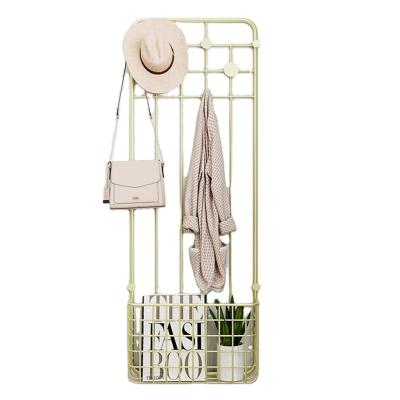 China Save Space Bedroom Wall Mounted Stainless Steel Coat Rack Household Hang Clothes Hanging Bags Metal Coat Rack for sale