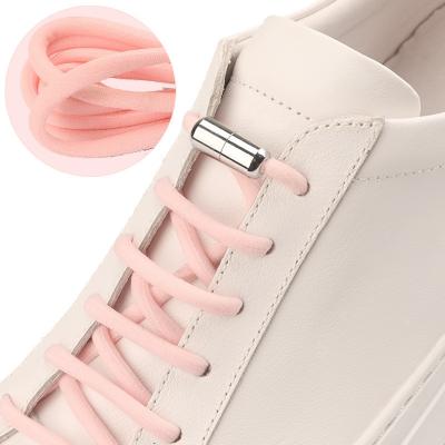 China Factory supply NO--tie metal flat direct cap elastic shoe lace cotton shoe lace accessories for sale