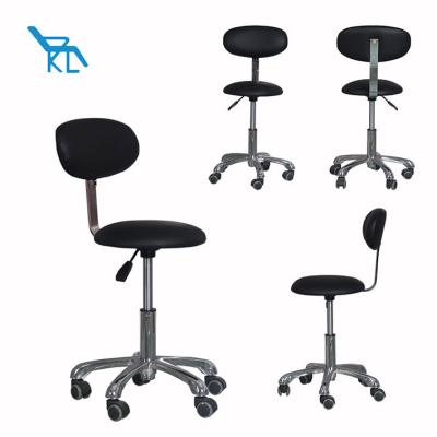 China Wholesale Modern Black Lift Stool With Backrest Swivel Task Chair Technician Chair Hair Salon Chair for sale