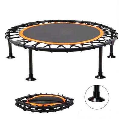 China Child Fitness 40 Inch Portable Trampoline Fitness Sports Trampoline With Handle For Jumping Indoor And Outdoor Use Professional Round for sale