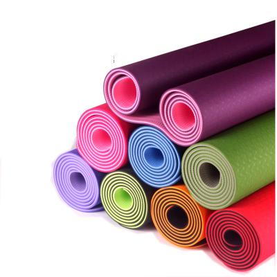 China Eco Friendly YOGA 6mm 8mm 10mm Strip Yoga Mat With OEM Custom Logo for sale