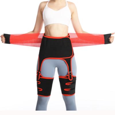 China Fit Body Smart Sport Compression Butt Abdominal Pusher 3 in 1 Size Adjustable Waist Trainer and Thigh Shaper Neoprene and Thigh Trainer for sale