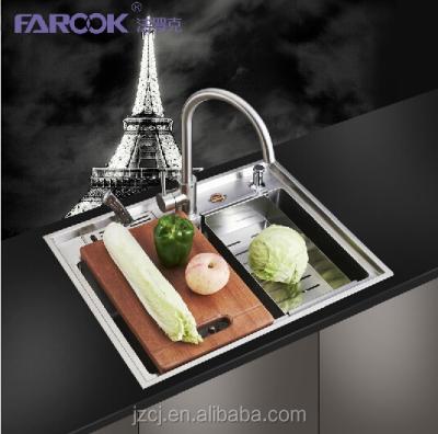 China High Quality Faucet Bottom 62x48 One Bowl Handless Washing Stainless Steel Kitchen Sink for sale