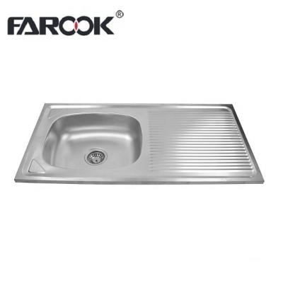 China Without Faucet Taizhou Factory Supply Stainless Steel Kitchen Sink for sale