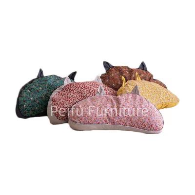 China Wholesale Anti-static Cat Belly Pillow Cat Ear Buckwheat Pillow Cervical Vertebra Pillow for sale