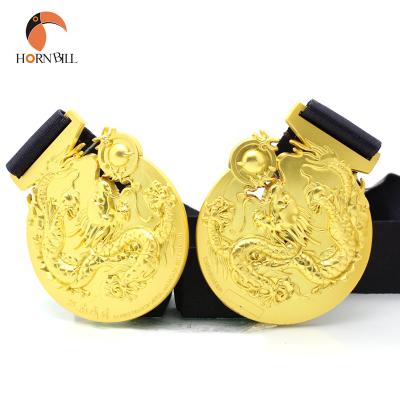 China Europe Design Your Own Metal Opens Gold Award Sports Zinc Alloy Blank Medal With Ribbon for sale