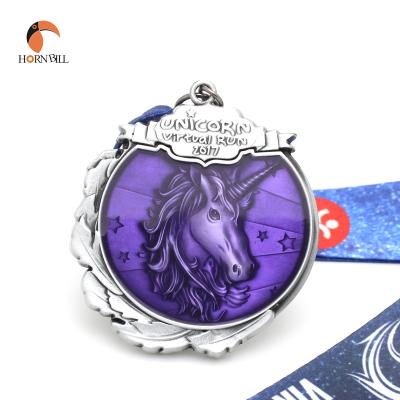 China Custom 3D Europe Enamel Running Finisher Award Medal With Ribbon for sale