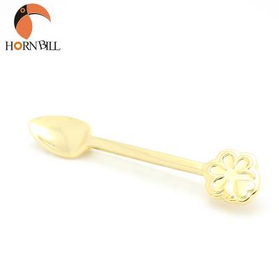 China Worldwide Hornbill Opens Promotional Metal Gold 3D Spoon Design Customized Zinc Alloy Safety Pins for sale