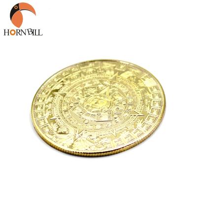 China United State Of America Hornbill Crafts Maker 24K Gold Plated Coins Retro Jewish Coin for sale