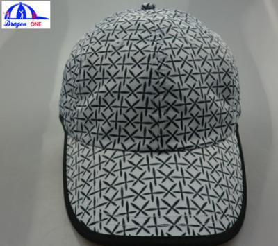 China Polyester White / Back Unisex Custom Running Caps With Snapback And Top Eyelets for sale