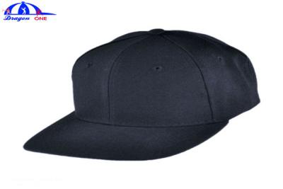 China Custom Black Team Baseball Hats With Embroidered Logo 6 Panel Plush Style for sale