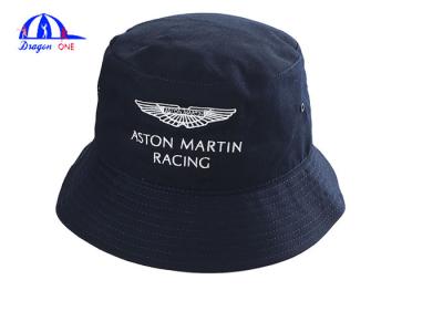 China High Quality Navy Cotton Fabric With Embroidery Logo Bucket Hats for sale