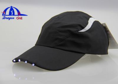 China Customized Fashion Running LED Baseball Cap With Four Led Lights , 6 Panel for sale