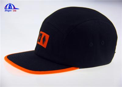 China Custom Cotton 5 Panel Camp Cap Snapback Hats With Embroidery Logo for sale