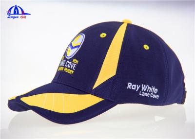 China Breathable 100% Polyester Woven Racing Baseball Caps With Flat Embroidery Logo for sale