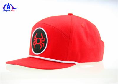 China 100% Polyester Ottoman Woven Snapback Baseball Caps With Flat Embroidery for sale