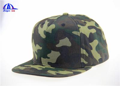 China Custom Fashion 6 Panel Camo Baseball Caps With Plastic Buckle Closure for sale