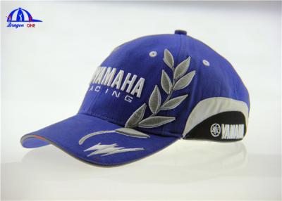 China Cool 100% Heavy Brushed Cotton Woven Racing Caps With Many Embroideries for sale