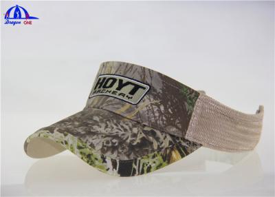 China Camo / Khaki 100% Cotton Sun Visor Hats , Sunvisor Baseball Cap Wholesale for sale