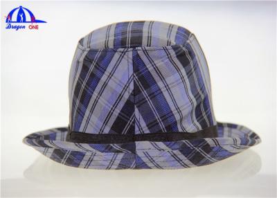 China Customized Adult Lattice Printed Bucket Hats with 100% Polyester Fabric for sale