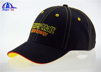 China OEM Cotton Custom Baseball Caps with Contrast Sandwich and Eyelets , Fashion Baseball Cap for sale