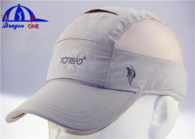 China Polyester & Mesh Woven Custom Running Caps / Embroidered Baseball Caps for sale