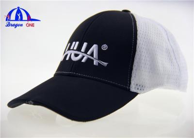 China Fishing Camping LED Baseball Cap and Hats Black / White with Embroidery Logo for sale