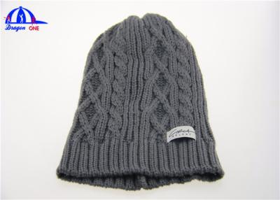 China Chapéus feitos malha acrílico do Beanie do acessório de forma com teste padrão da verificação do jacquard à venda